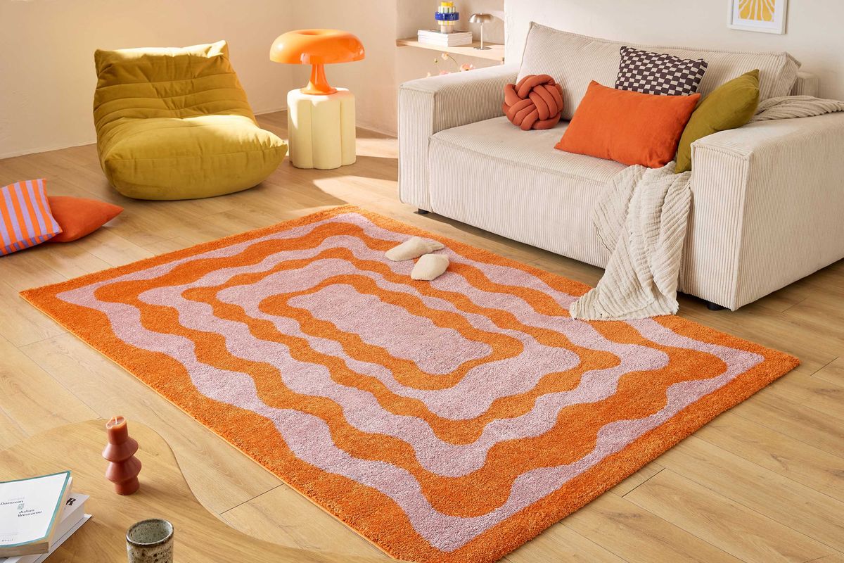 Tapis poils longs LAURIE motif abstrait - Image 7
