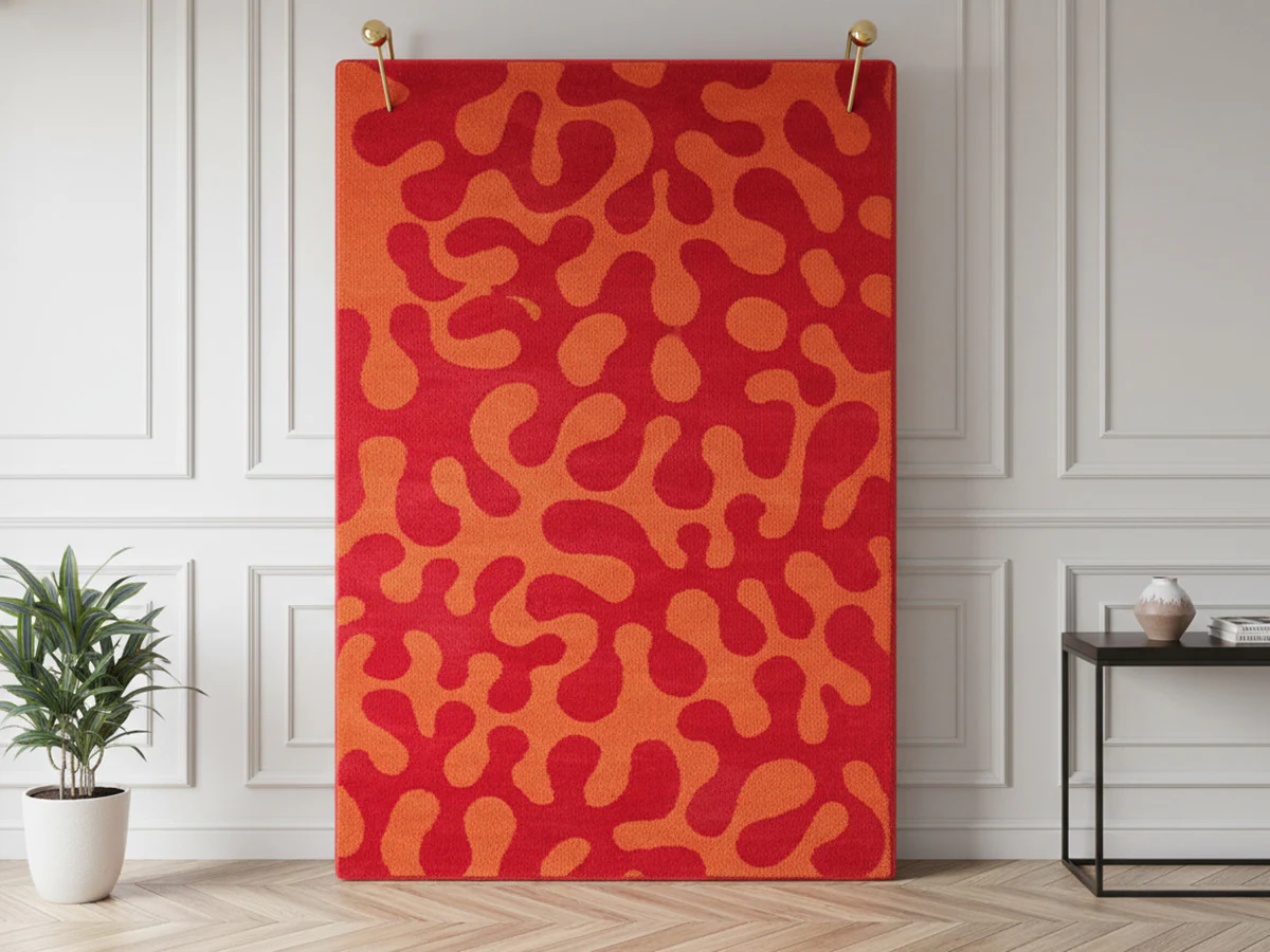 Tapis poils longs MARTY motif rétro - Image 3