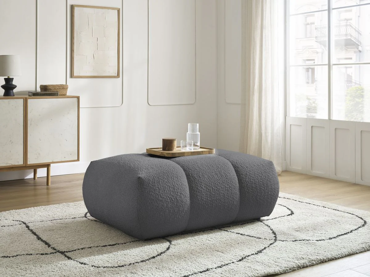 Pouf FUJI tissu bouclette - Image 3