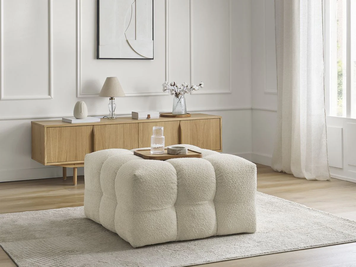 Pouf CLOUD tissu bouclette - Image 3