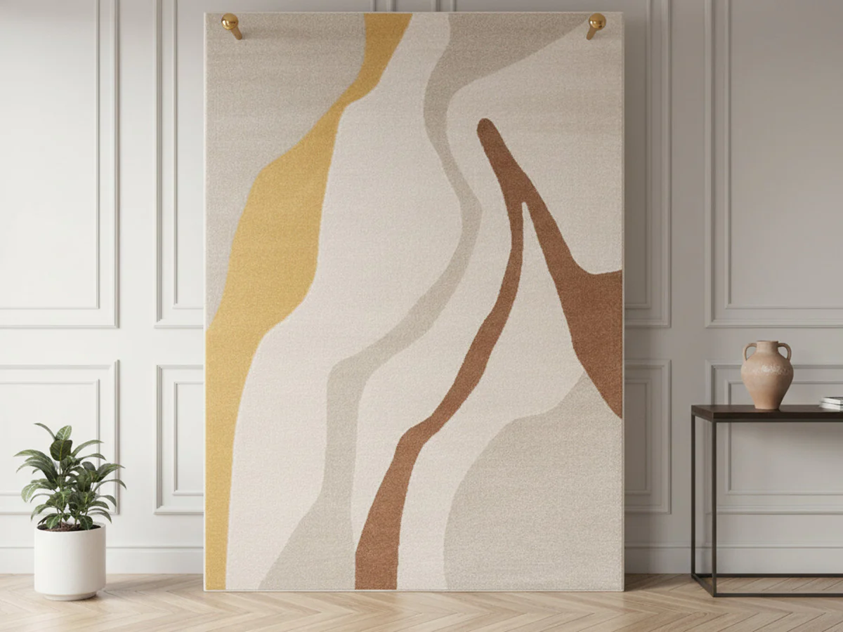 Tapis poils ras ULYS motif abstrait - Image 3