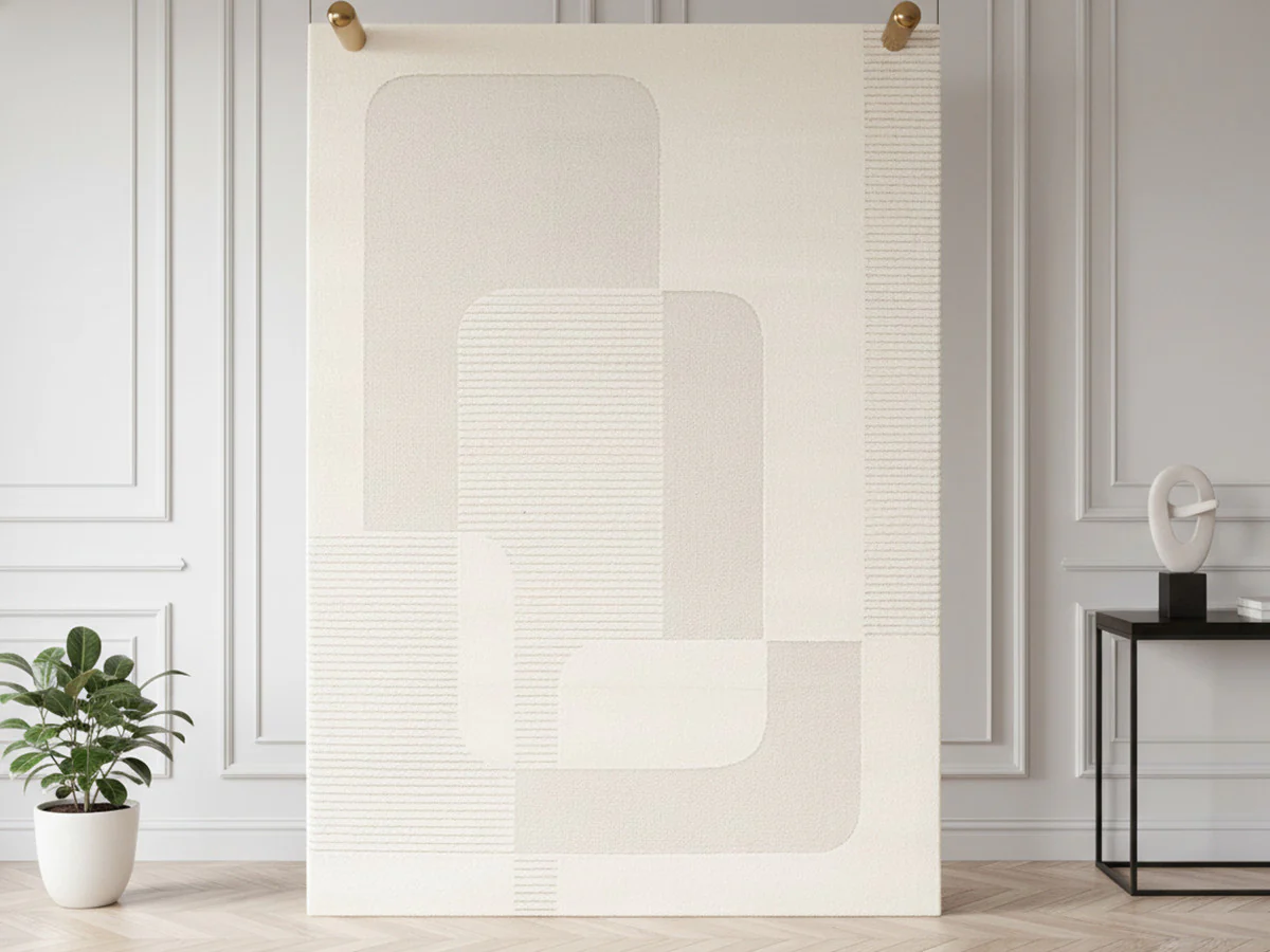 Tapis poils courts CLOTAIRE motif abstrait - Image 3