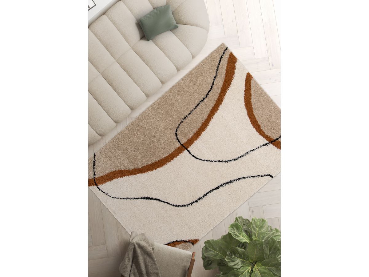 Tapis shaggy LALOU motif abstrait - Image 2