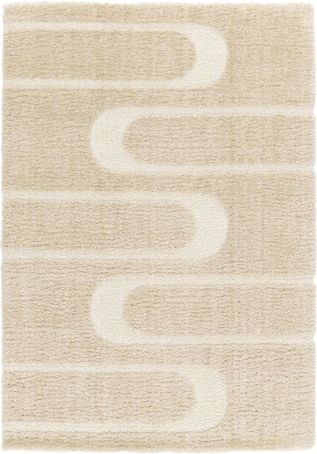 Tapis poils longs CALEB motif graphique - Image 4