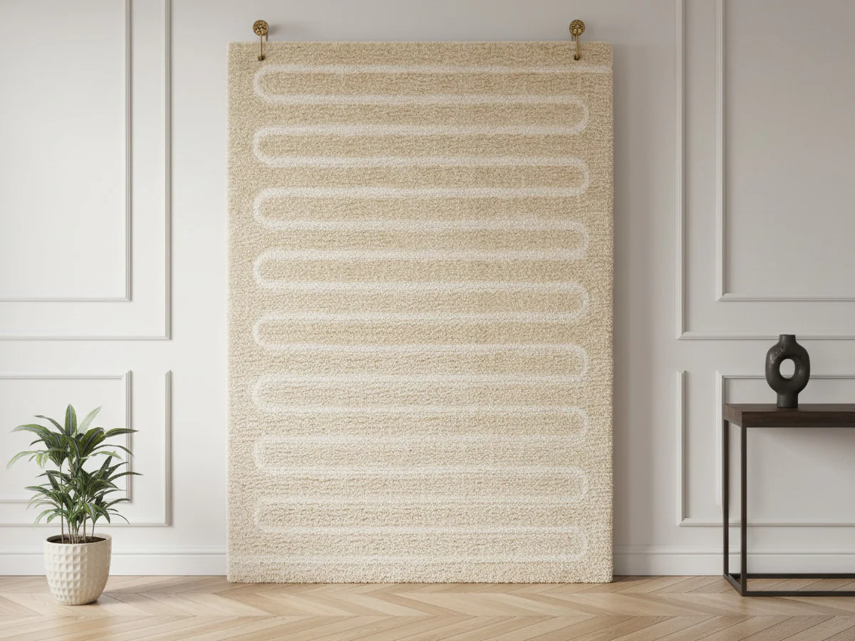 Tapis poils longs CYRELLO motif graphique