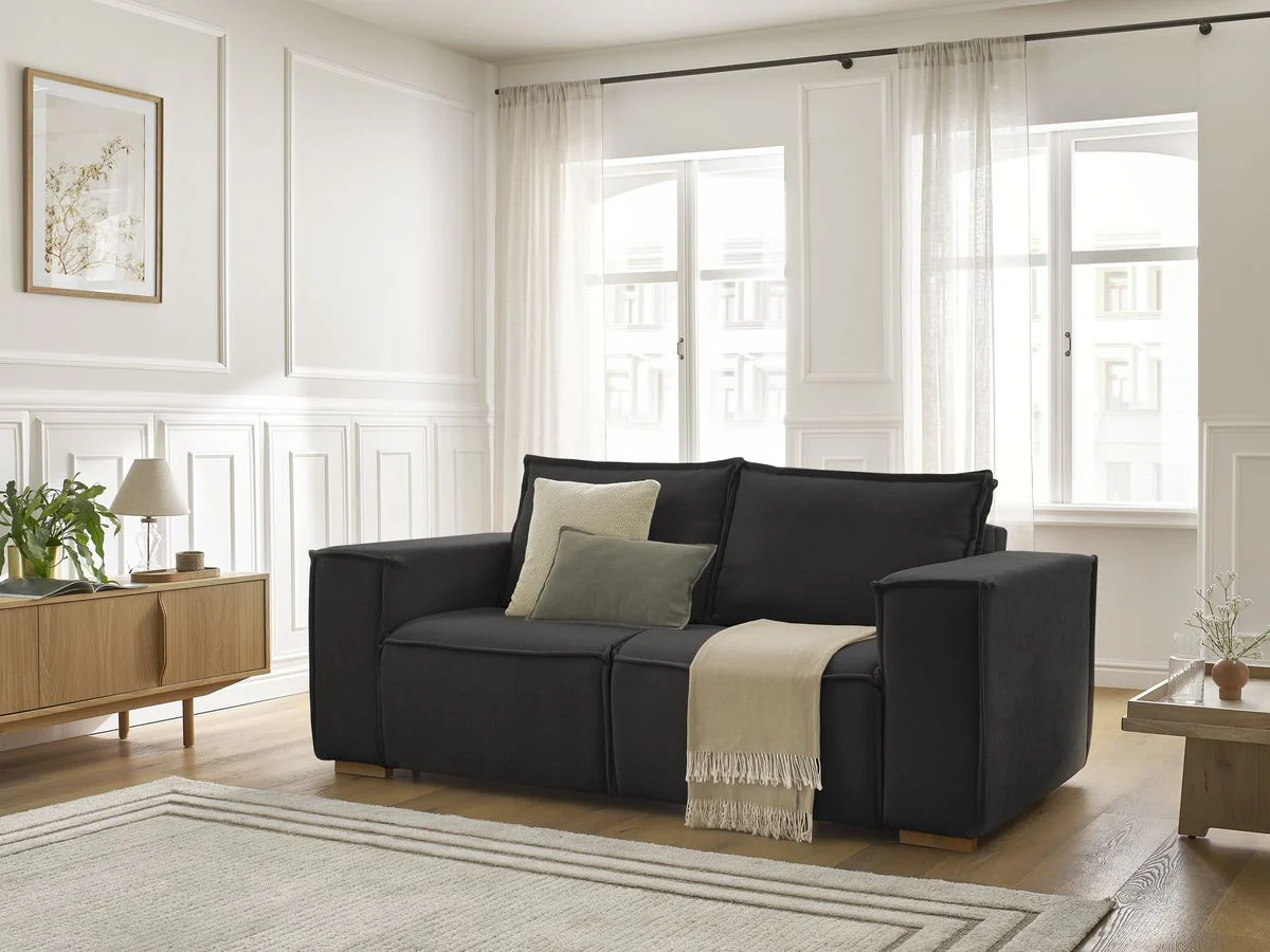 Canapé droit convertible CHELSEA ouverture express tissu texturé - Image 10