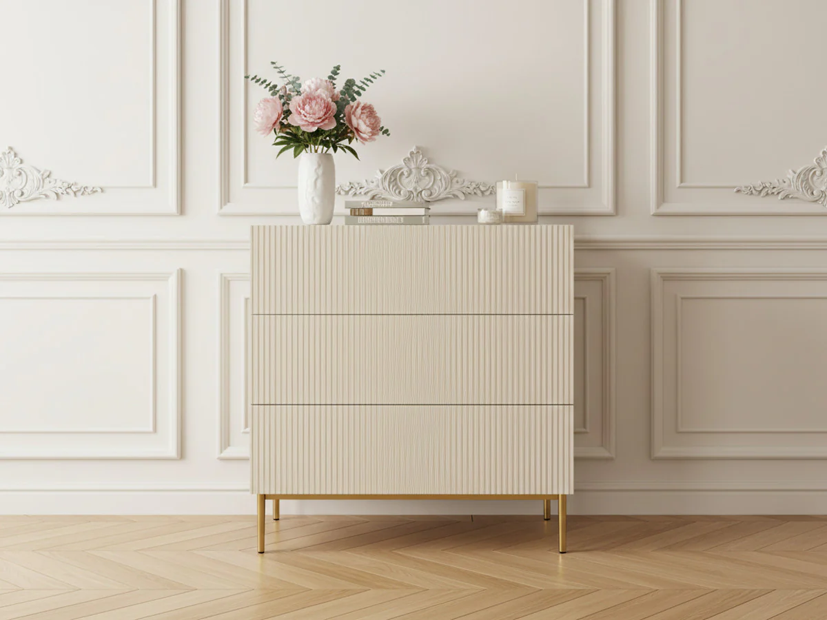 Commode KASHA 3 tiroirs pieds or - Image 6