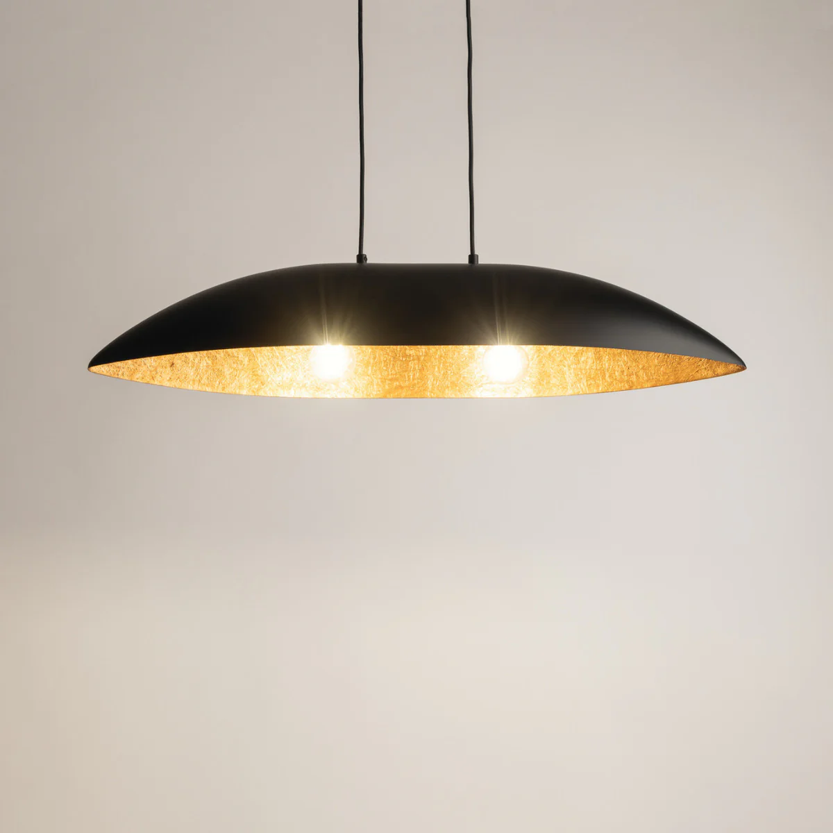 Lustre OREA bicolore noir en acier - Image 8