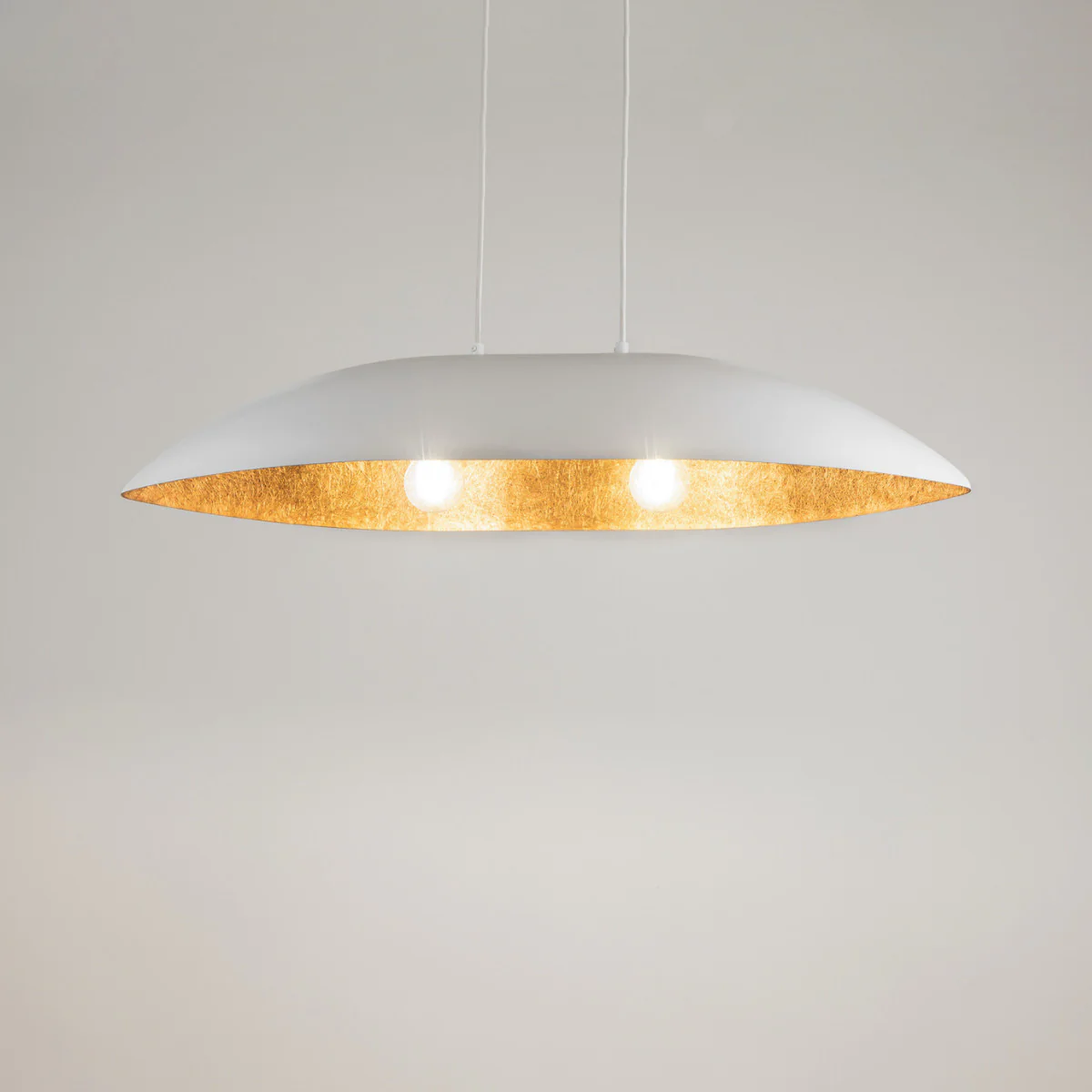 Lustre OREA bicolore blanc en acier - Image 8