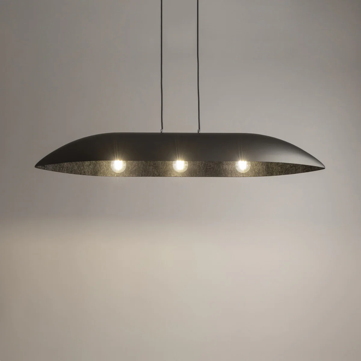 Lustre OREA bicolore gris en acier - Image 4