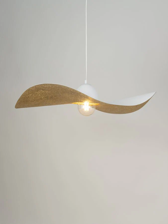 Lustre KIRAN bicolore blanc en acier - Image 8