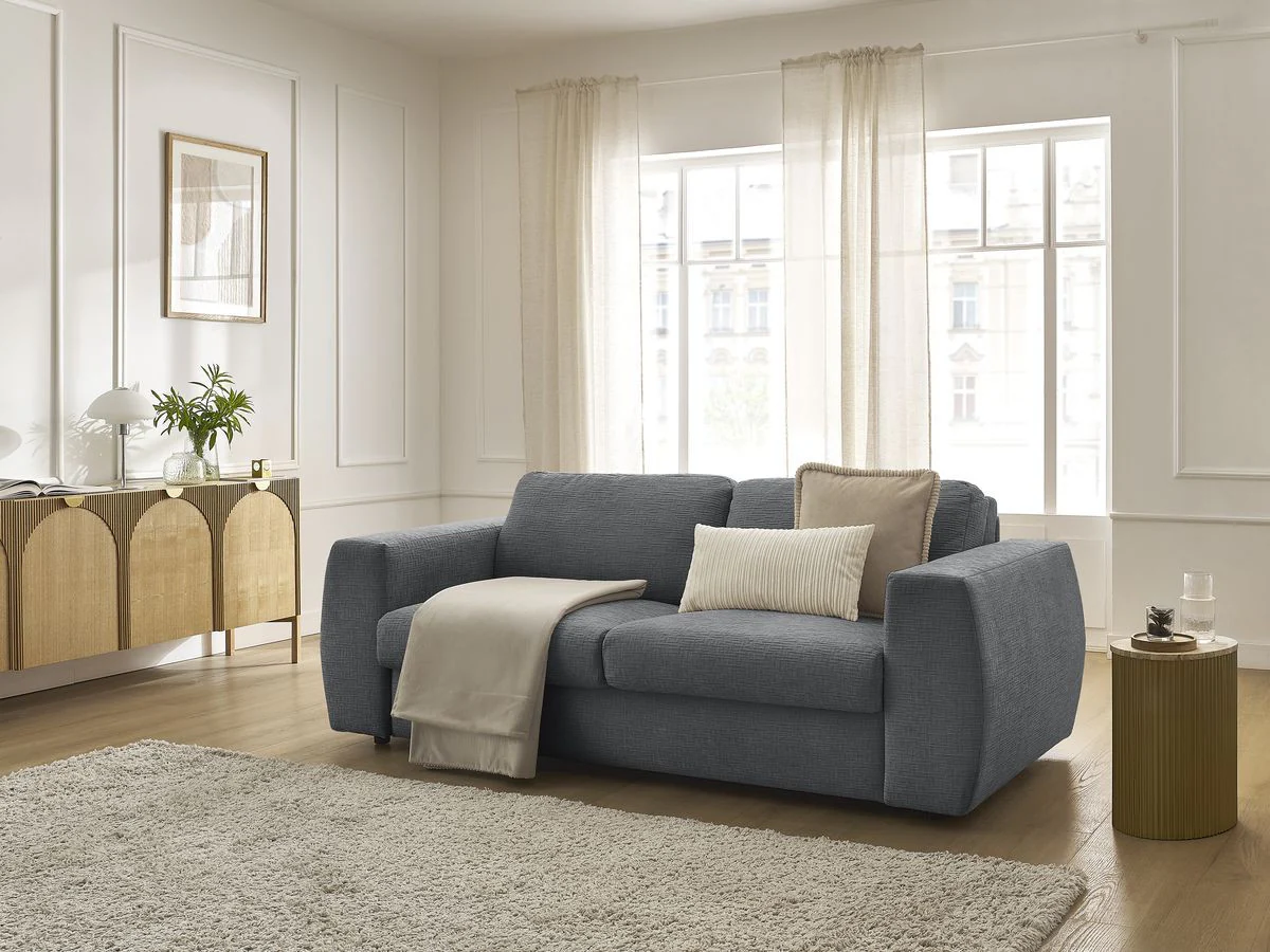 Canapé droit convertible HUGO ouverture express tissu texturé - Image 10