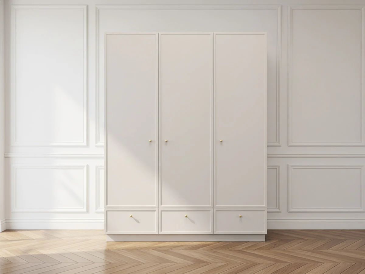 Armoire 3 portes 3 tiroirs 150 cm LORINA