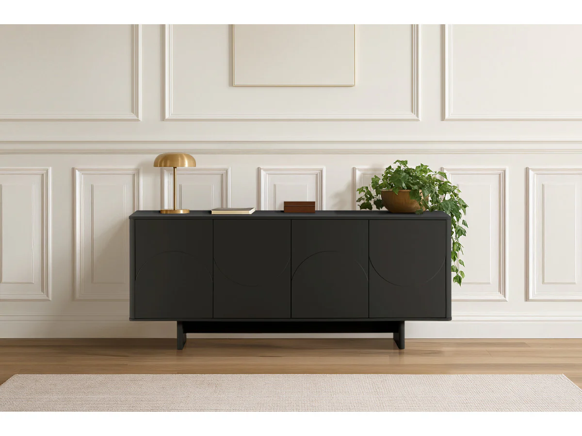Buffet 4 portes 180 cm ESTEBAN formes géométriques