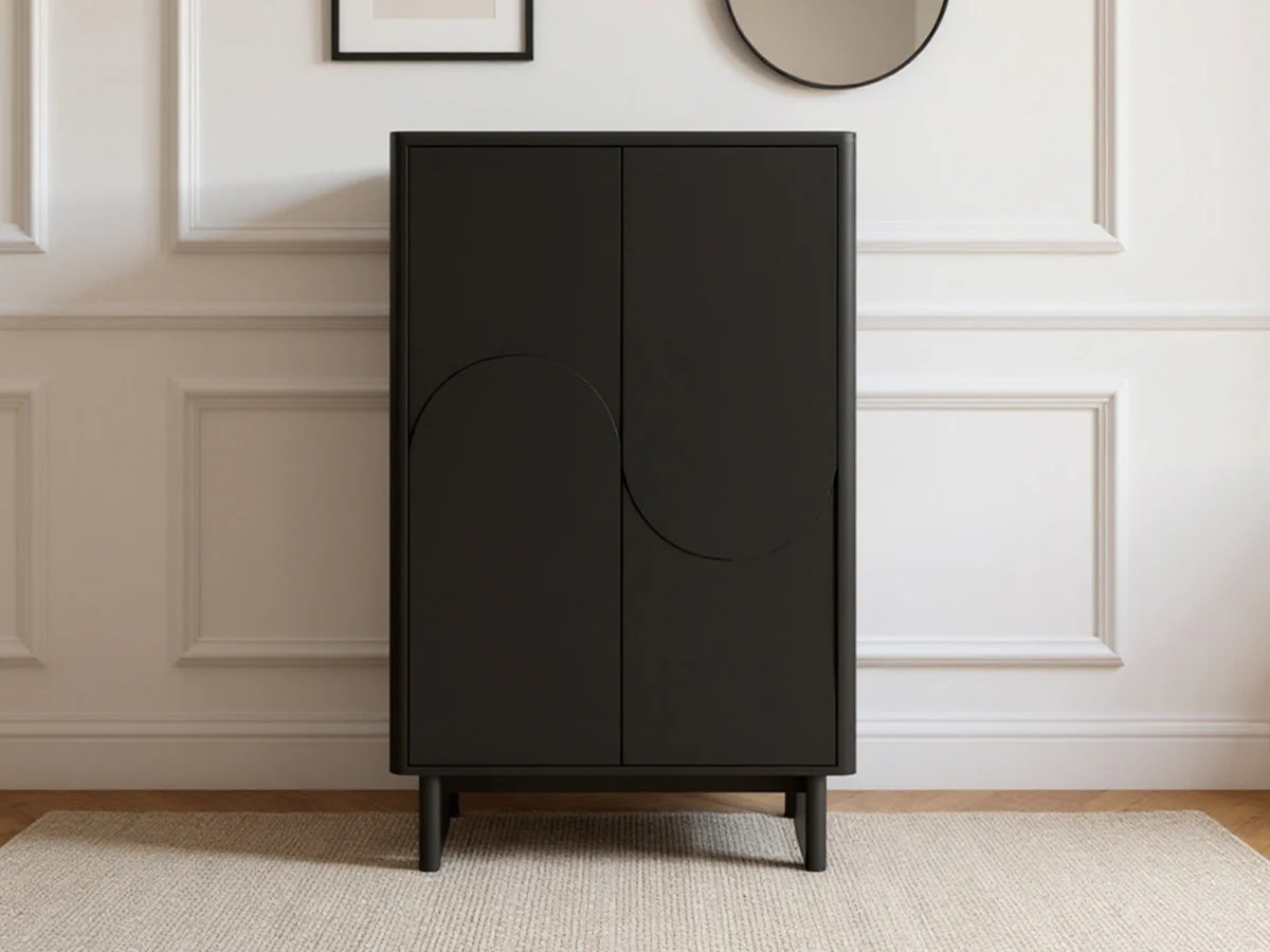 Buffet haut 2 portes 80 cm ESTEBAN formes géométriques - Image 4