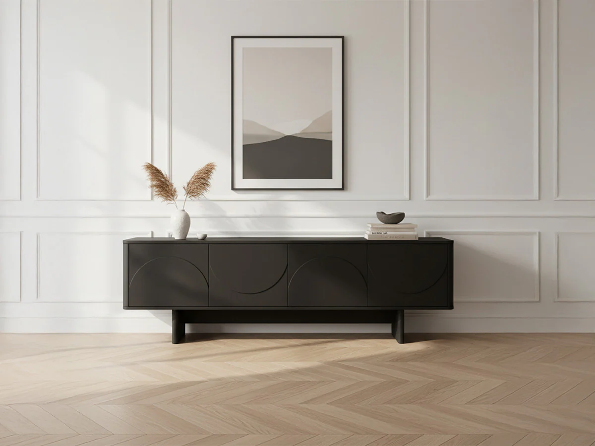 Meuble TV 4 portes 180 cm ESTEBAN formes géométriques - Image 3