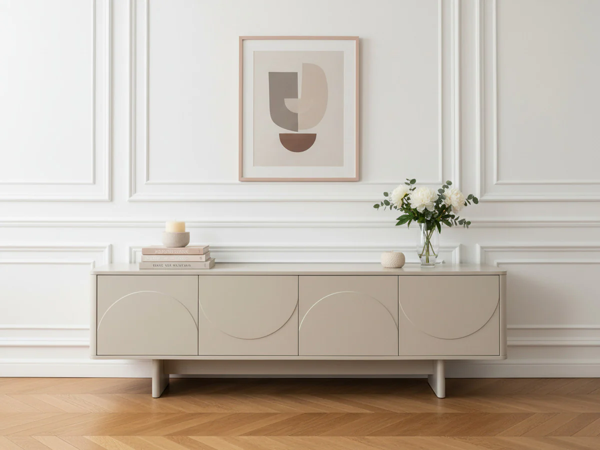 Meuble TV 4 portes 180 cm ESTEBAN formes géométriques - Image 4