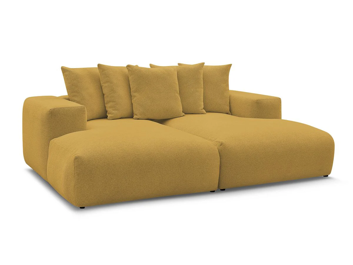 Canapé droit fixe 4 places VOLTAIRE assise profonde tissu chiné - Image 14