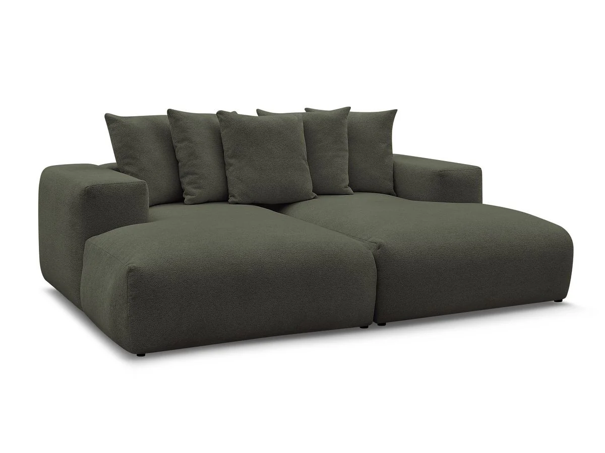 Canapé droit fixe 4 places VOLTAIRE assise profonde tissu chiné - Image 15