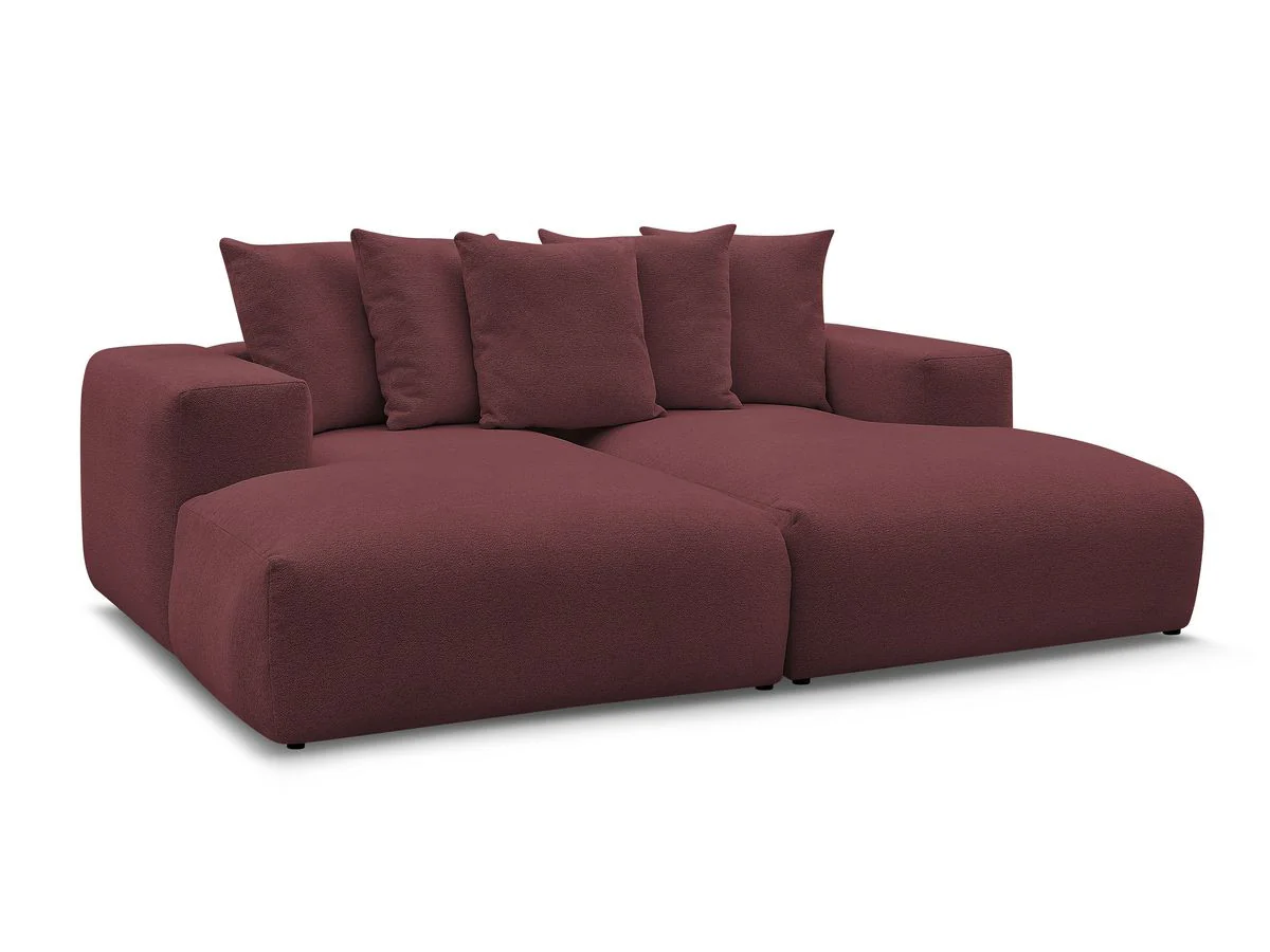 Canapé droit fixe 4 places VOLTAIRE assise profonde tissu chiné - Image 3