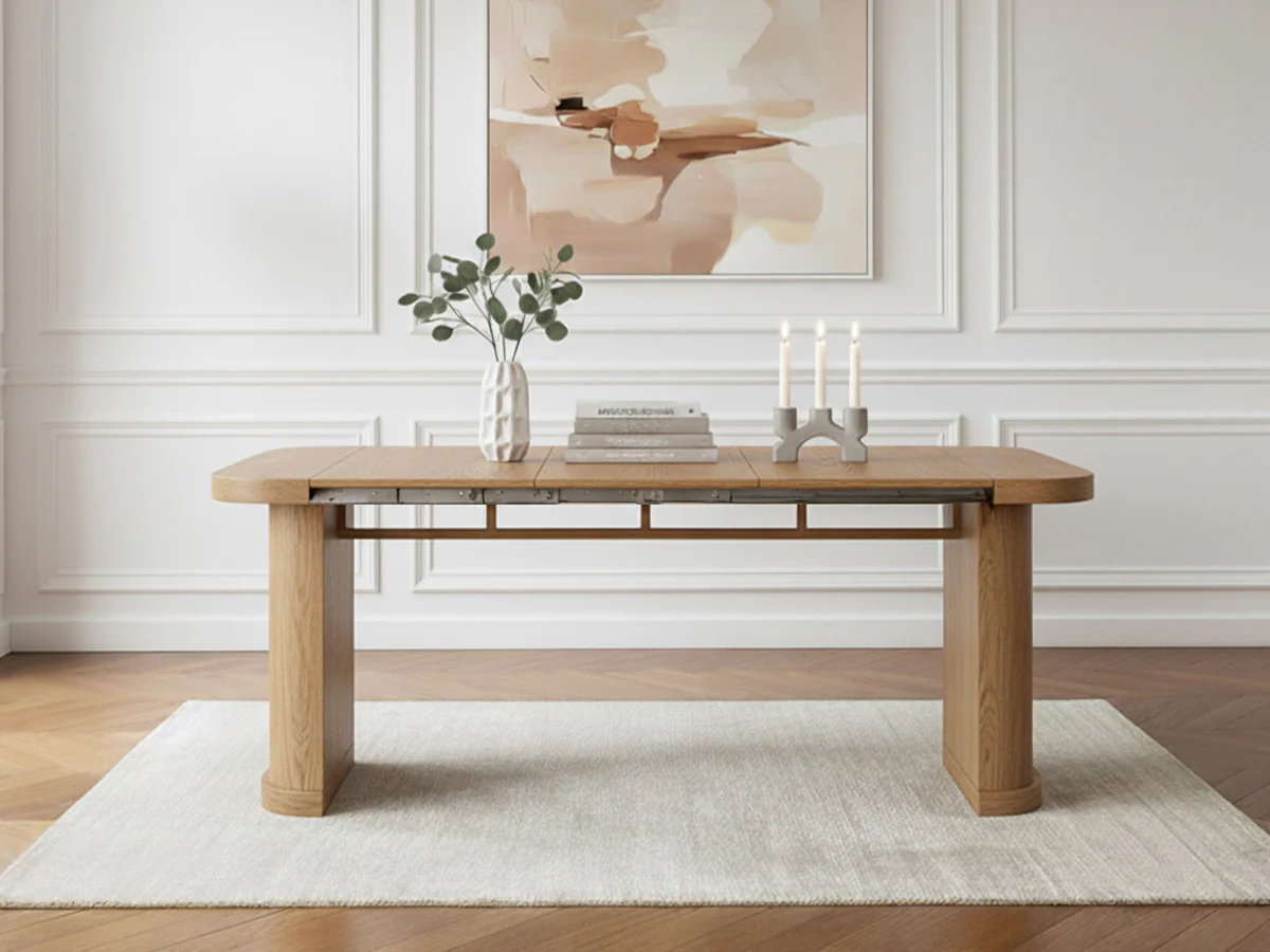 Console extensible 45 à 187 cm CASSIS placage chêne massif - Image 3