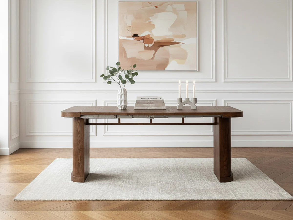 Console extensible 45 à 187 cm CASSIS placage chêne massif - Image 4