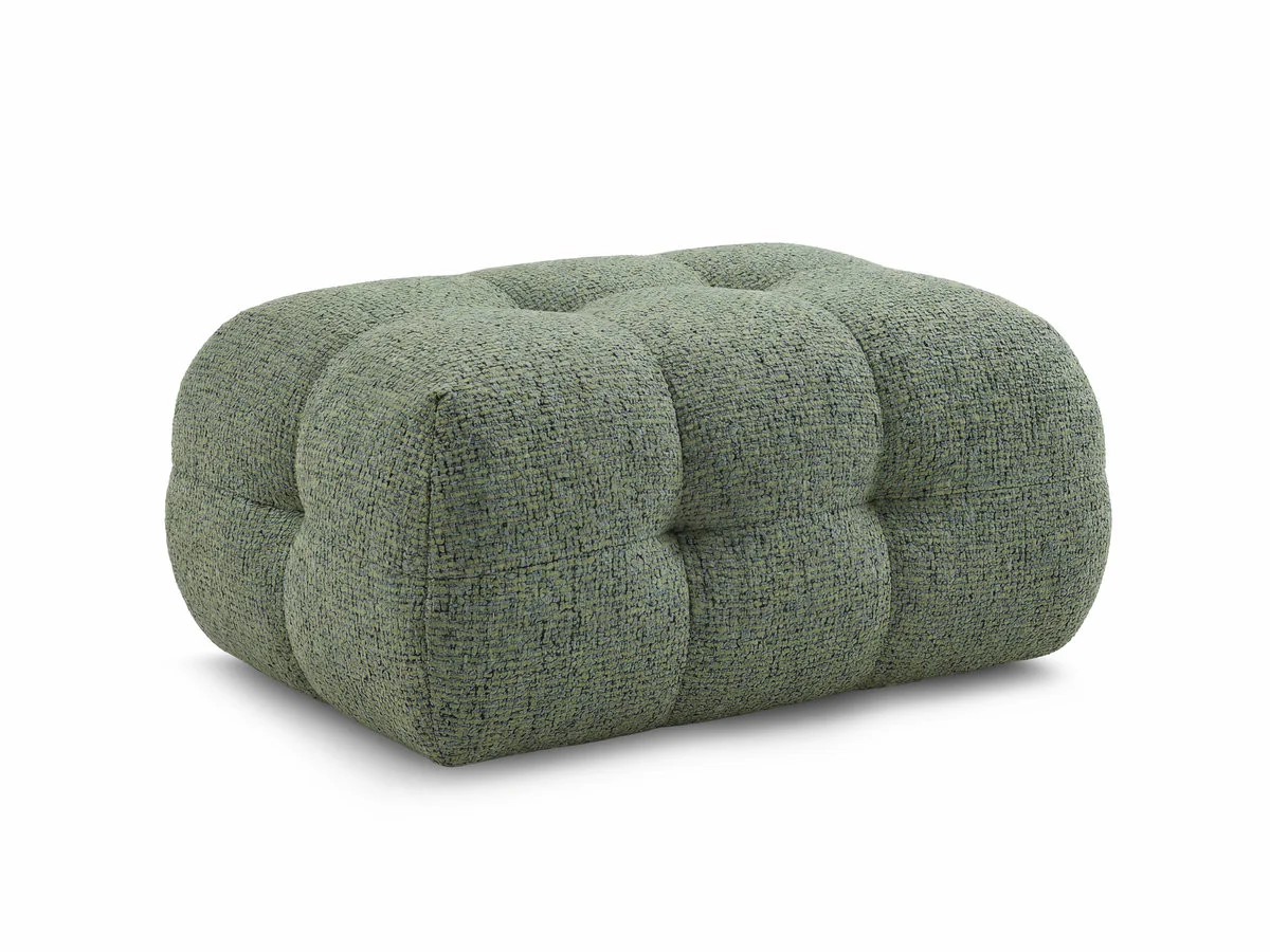 Pouf petit LAURA tissu chiné - Image 3