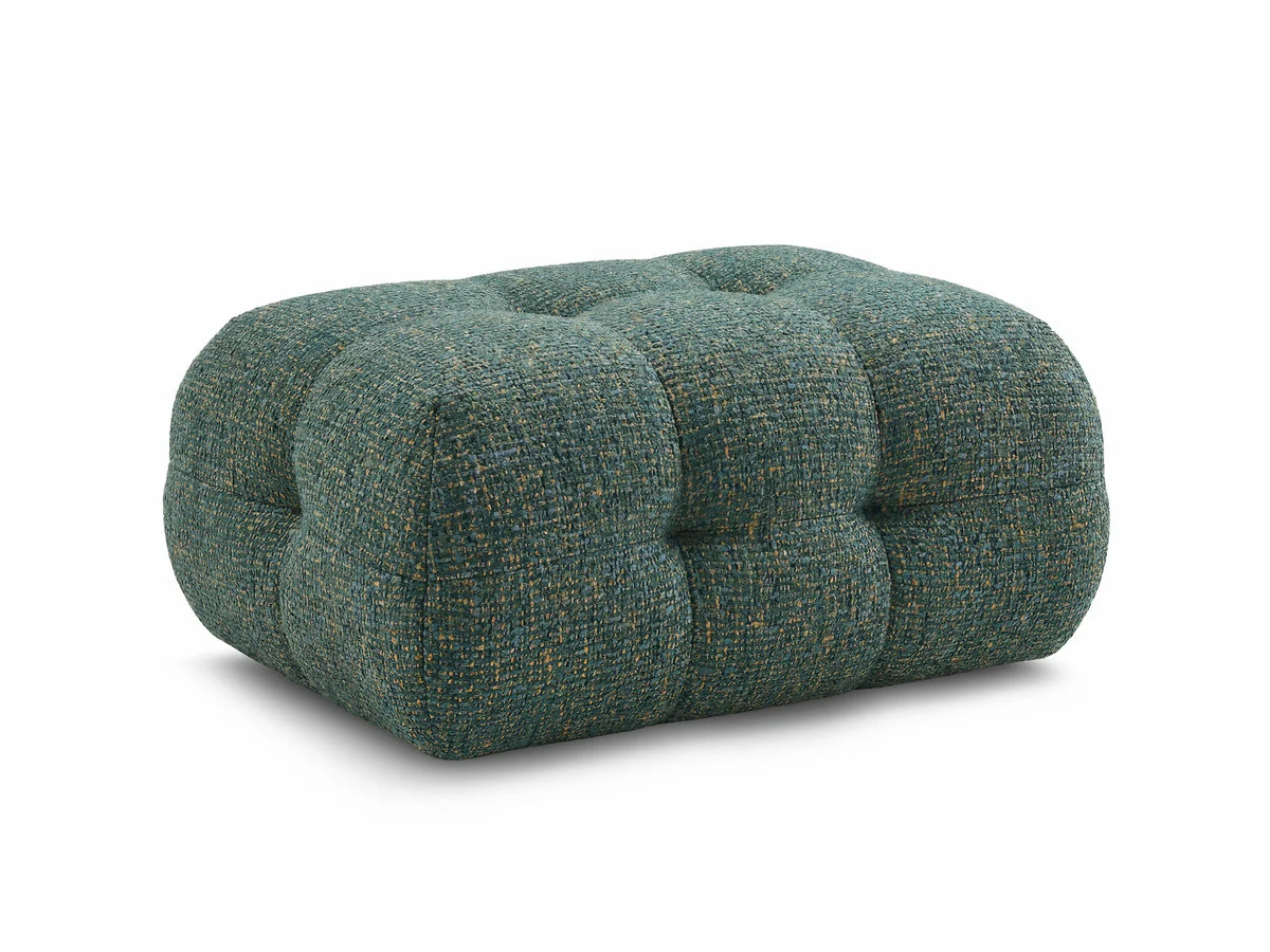 Pouf petit LAURA tissu chiné - Image 4