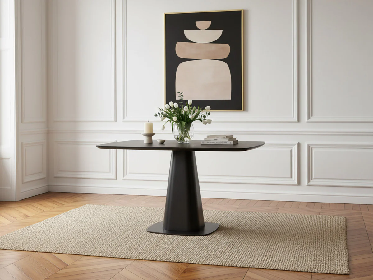 Table à manger carrée NOA 120 cm placage chêne - Image 3