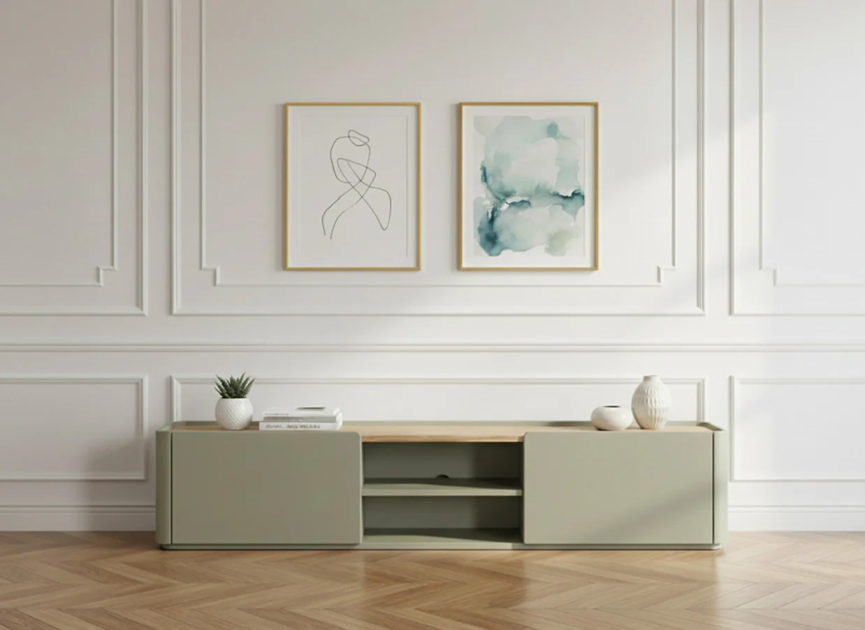 Meuble TV 1 porte 1 tiroir 220 cm ANYRA - Image 3