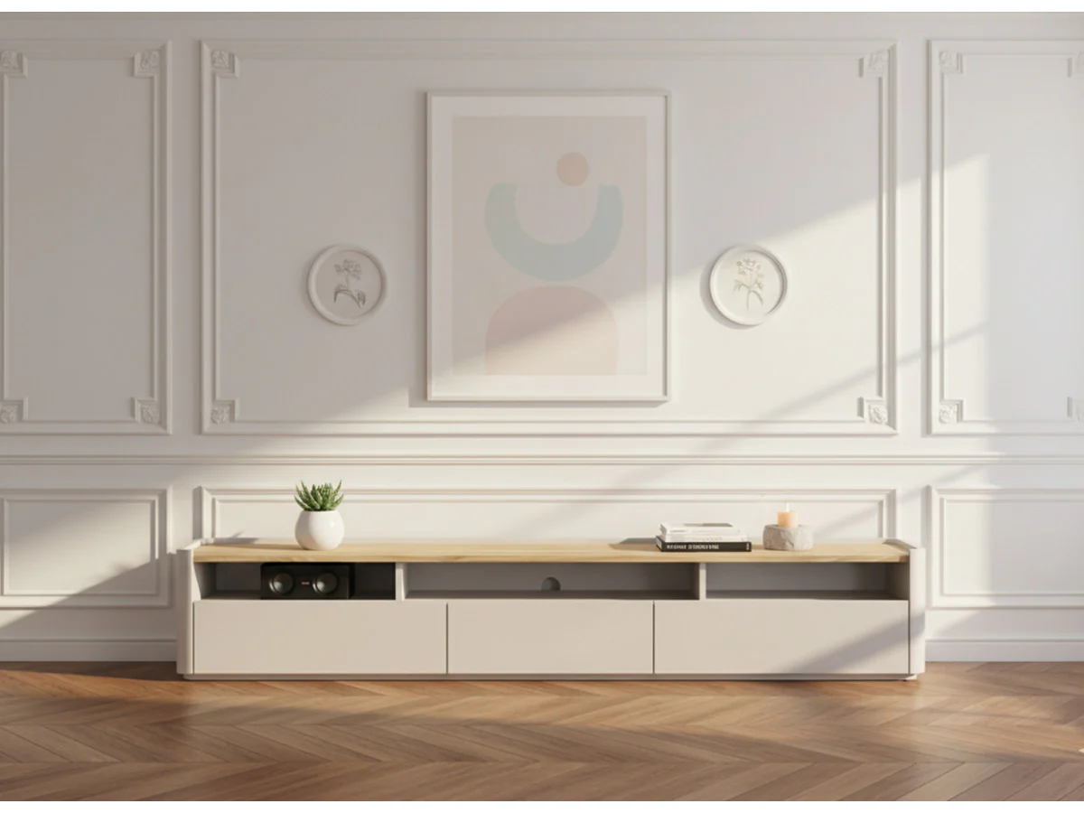 Meuble TV 1 porte 2 tiroirs 200 cm ANYRA - Image 2