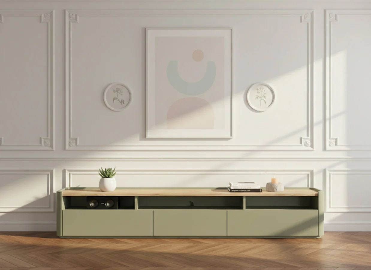 Meuble TV 1 porte 2 tiroirs 200 cm ANYRA - Image 3