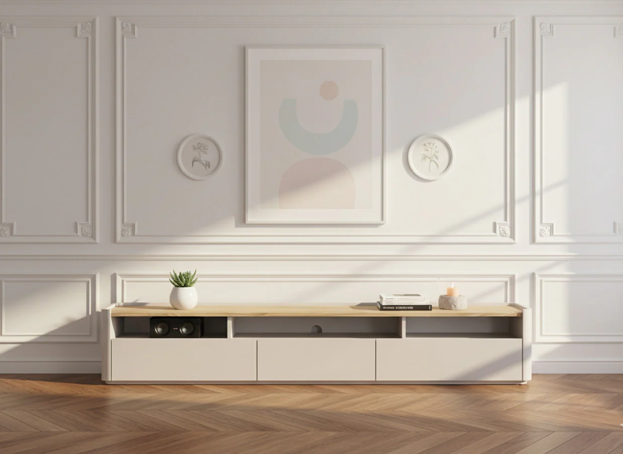 Meuble TV 1 porte 2 tiroirs 200 cm ANYRA - Image 4