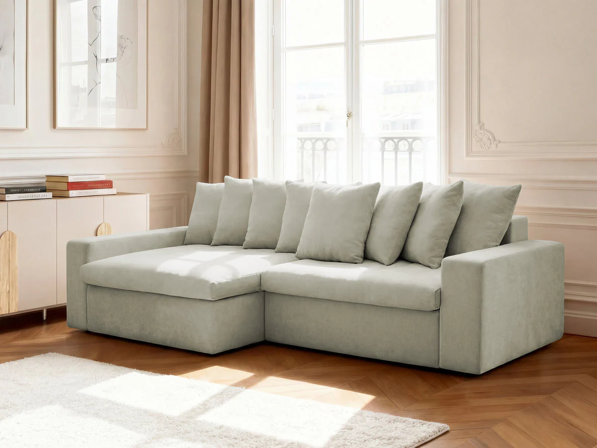 Canapé d'angle fixe ENORE tissu lisse - Image 19