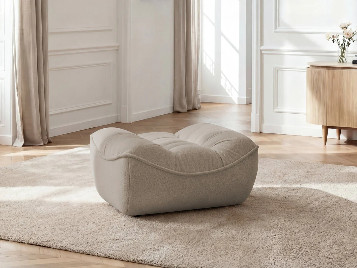 Pouf SERENA tissu chiné - Image 2