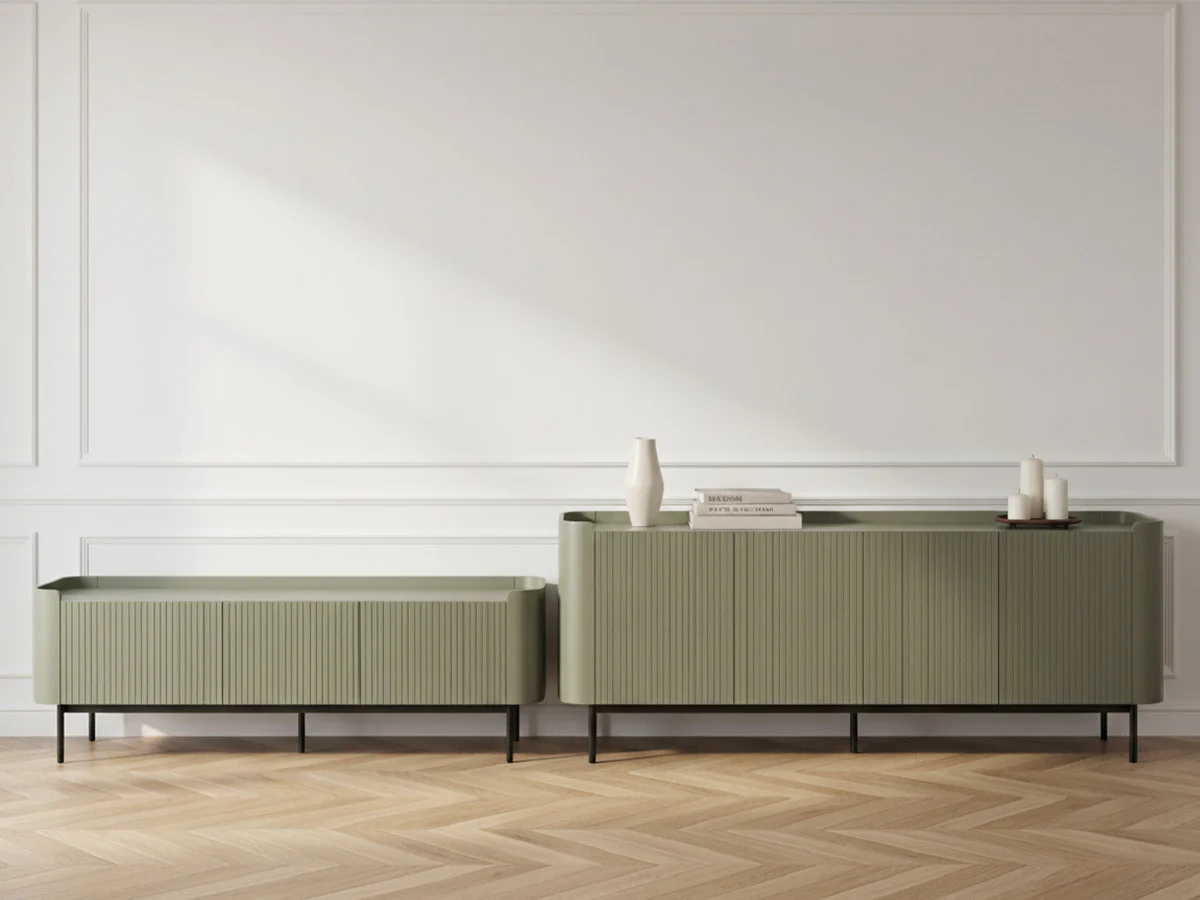 Ensemble JAY avec buffet 200 cm + meuble TV 180 cm effet tasseaux - Image 6