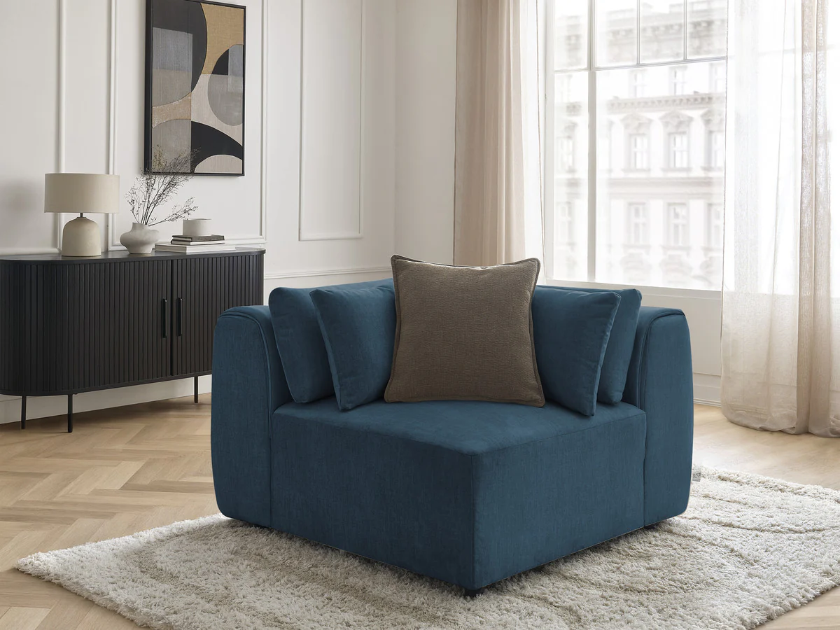 Angle avec têtière pour canapé modulable JANA tissu velours - Image 14