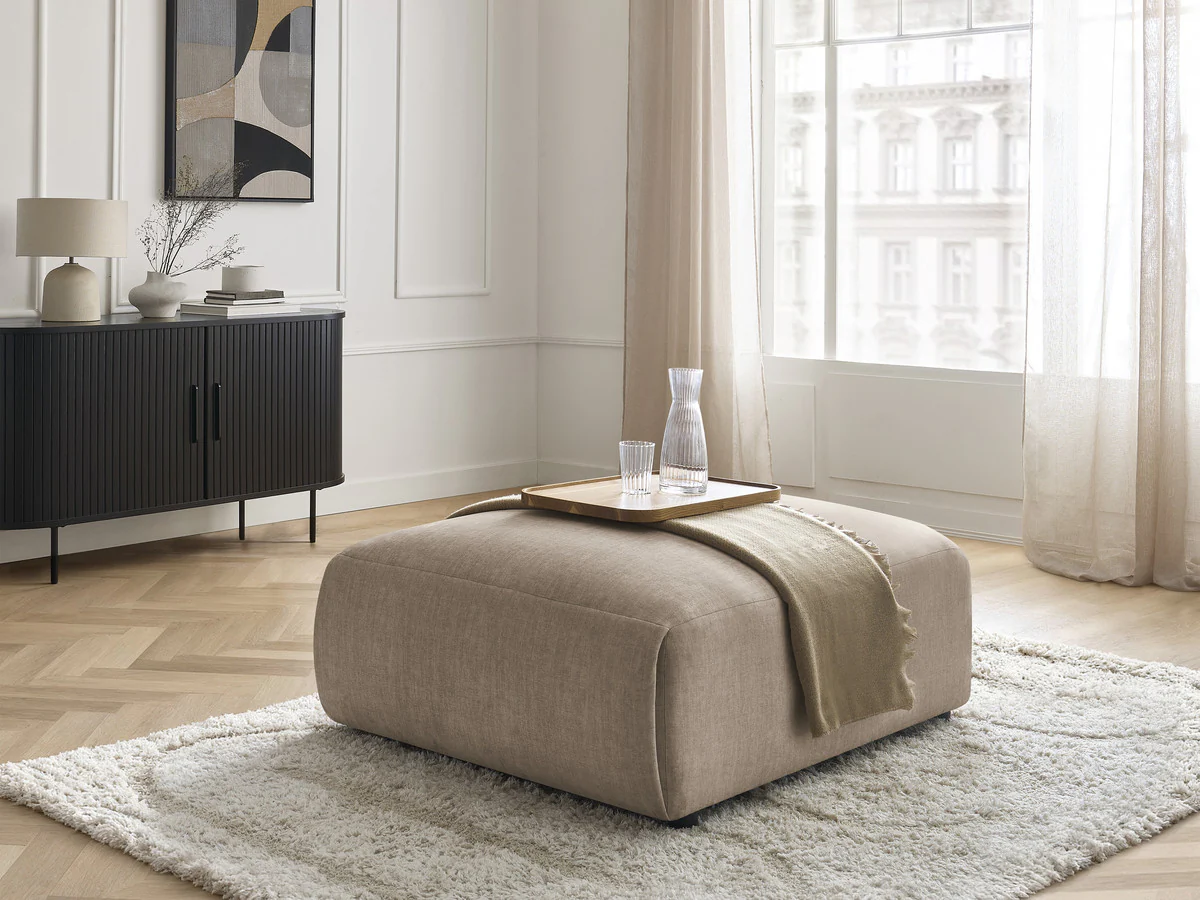 Pouf grand JANA tissu velours - Image 2