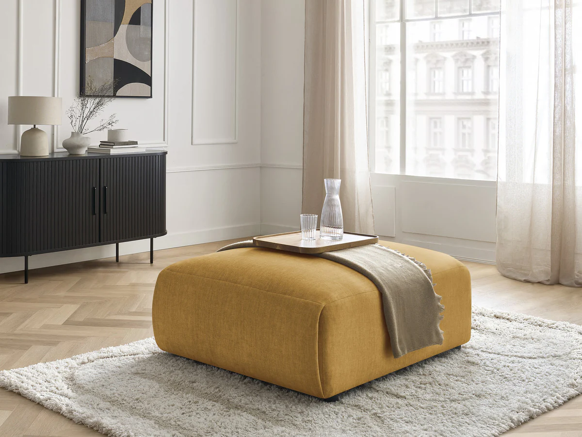 Pouf grand JANA tissu velours - Image 4