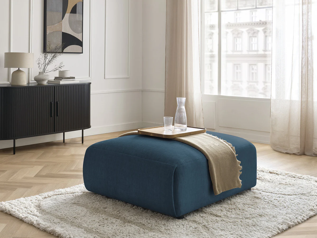 Pouf grand JANA tissu velours - Image 6