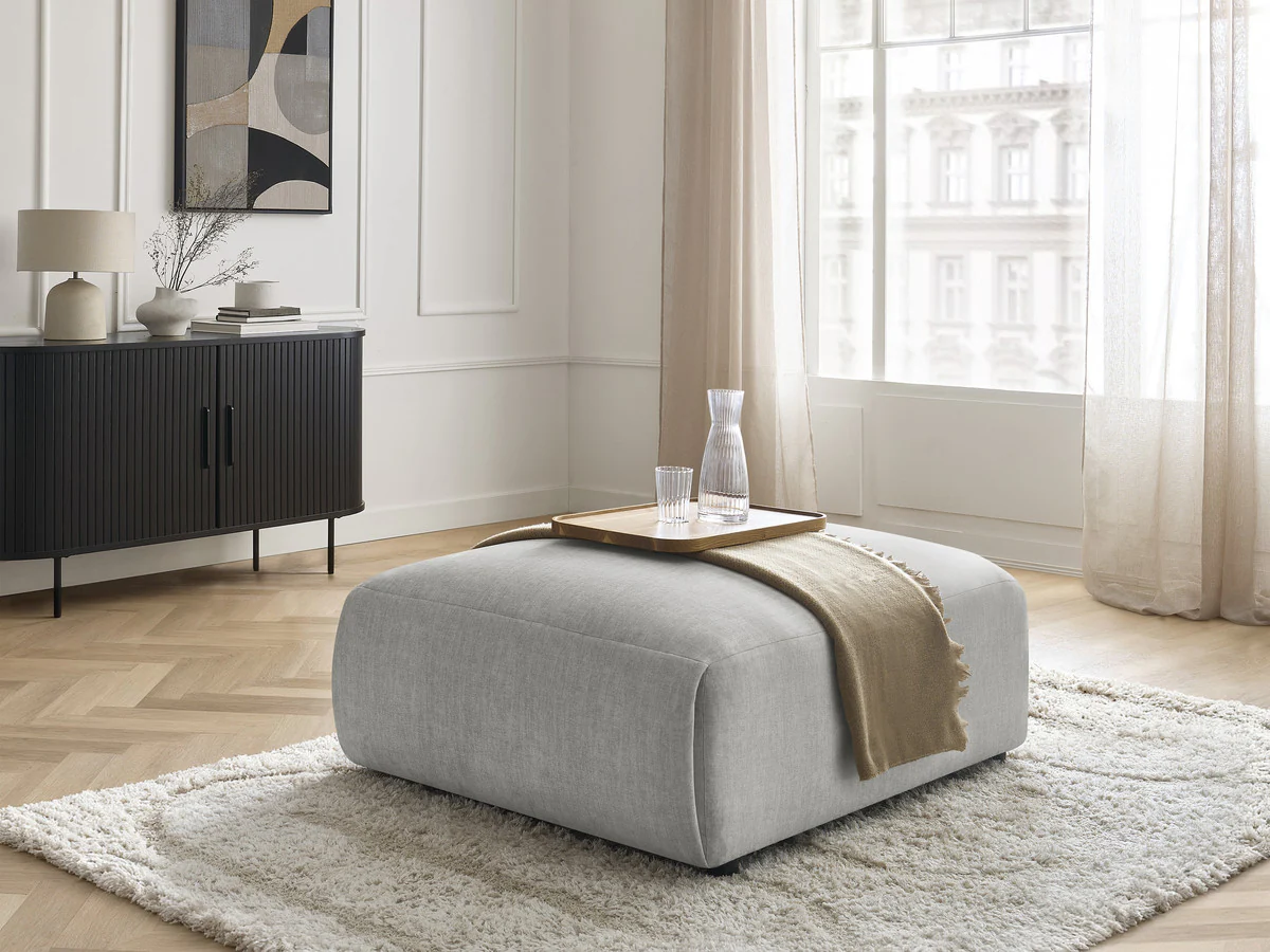 Pouf grand JANA tissu velours - Image 7