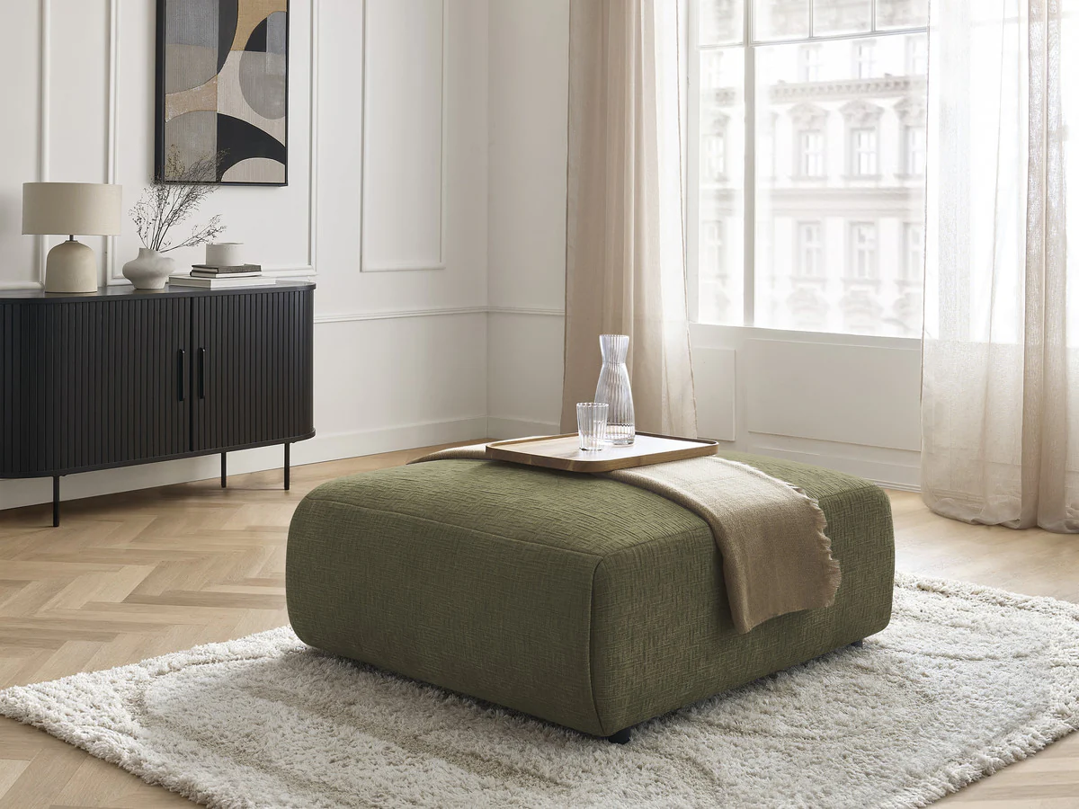Pouf grand  JANA tissu texturé - Image 6
