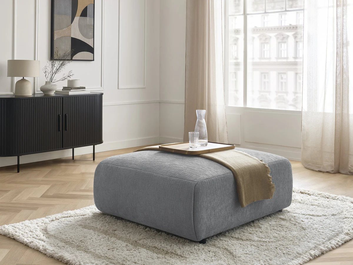 Pouf grand  JANA tissu texturé - Image 8