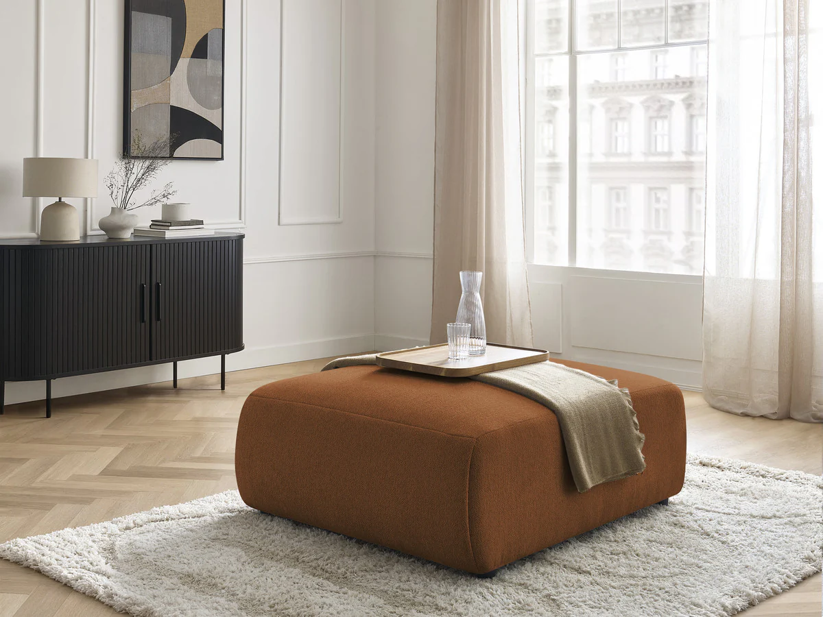 Pouf grand JANA tissu chiné - Image 10