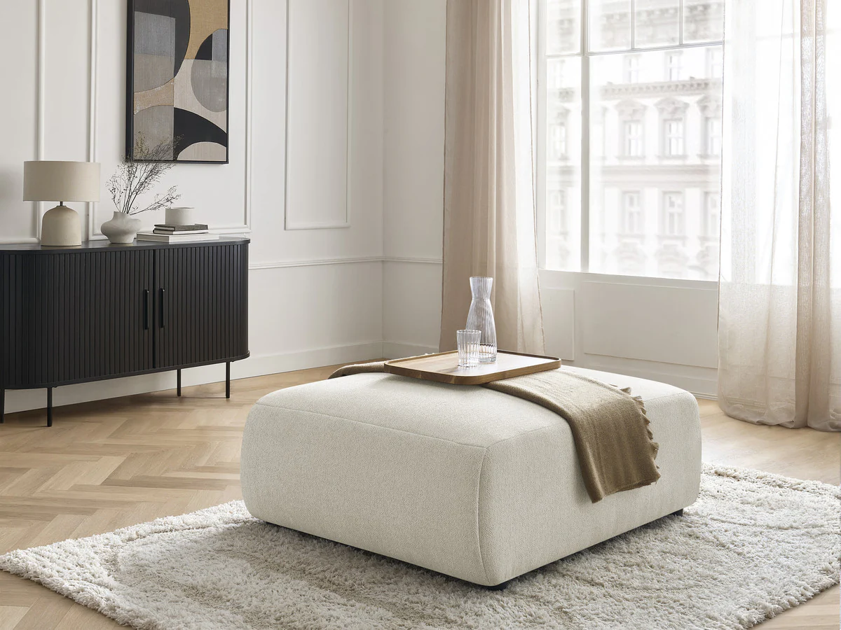 Pouf grand JANA tissu chiné - Image 11