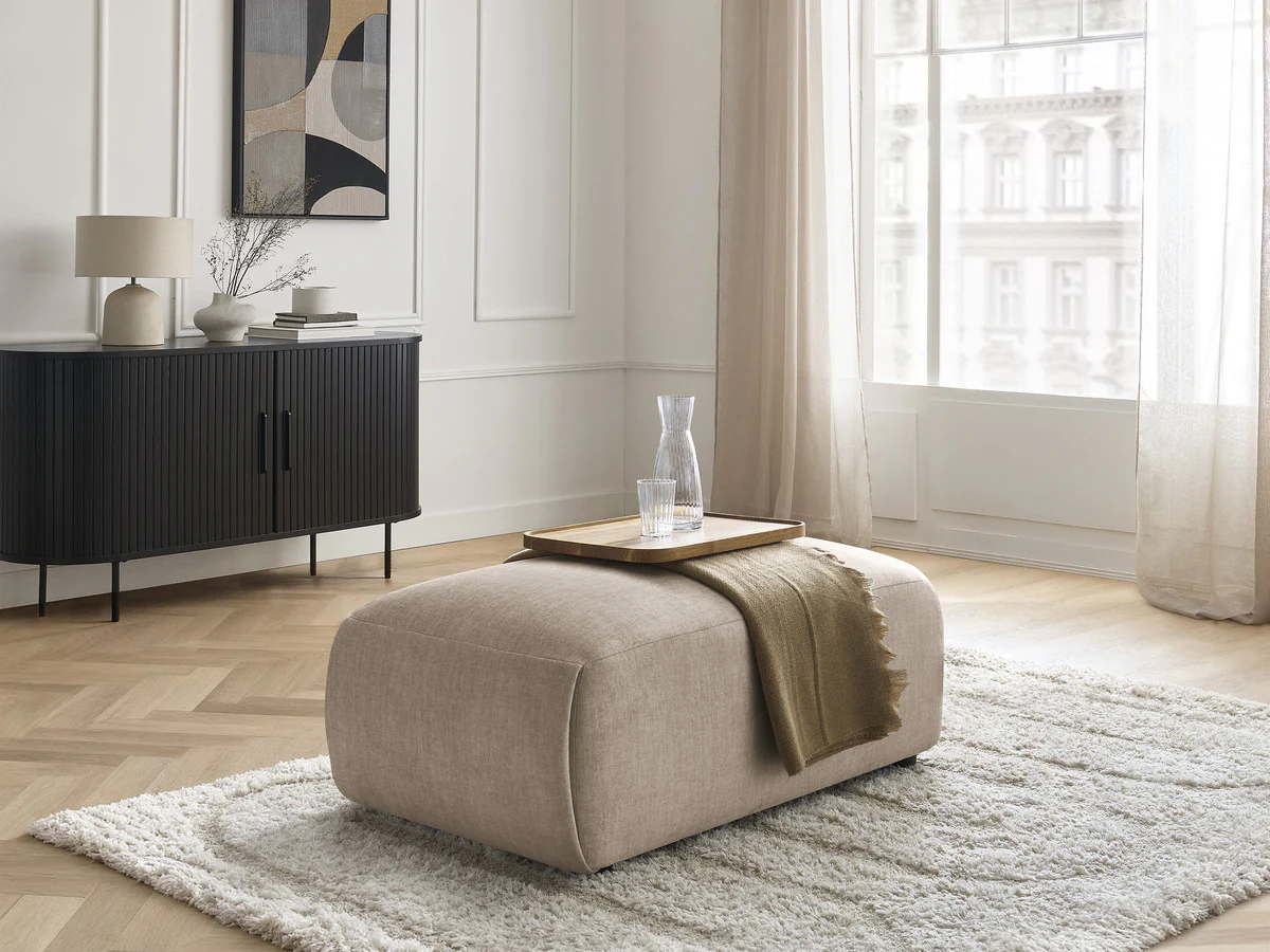 Pouf petit  JANA tissu velours - Image 2