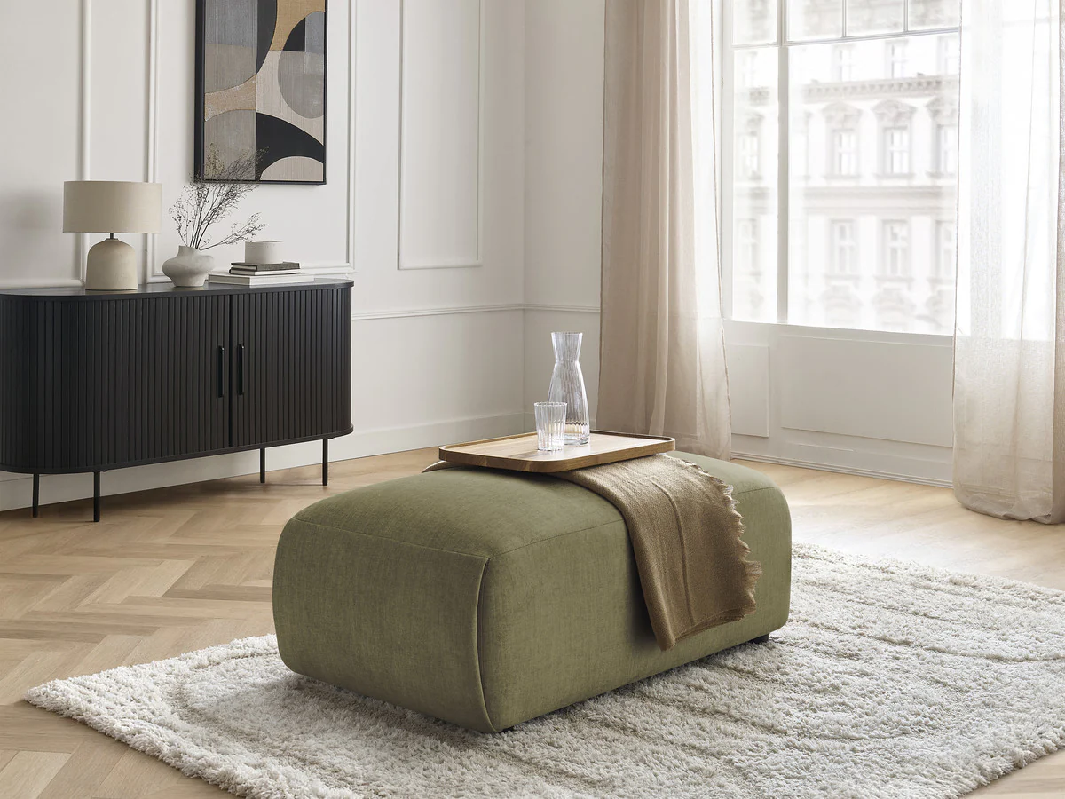 Pouf petit  JANA tissu velours - Image 5