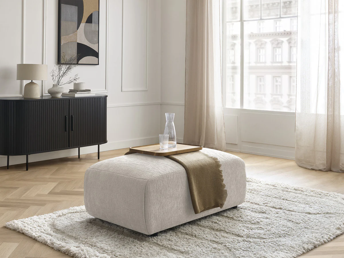 Pouf petit JANA tissu texturé - Image 7