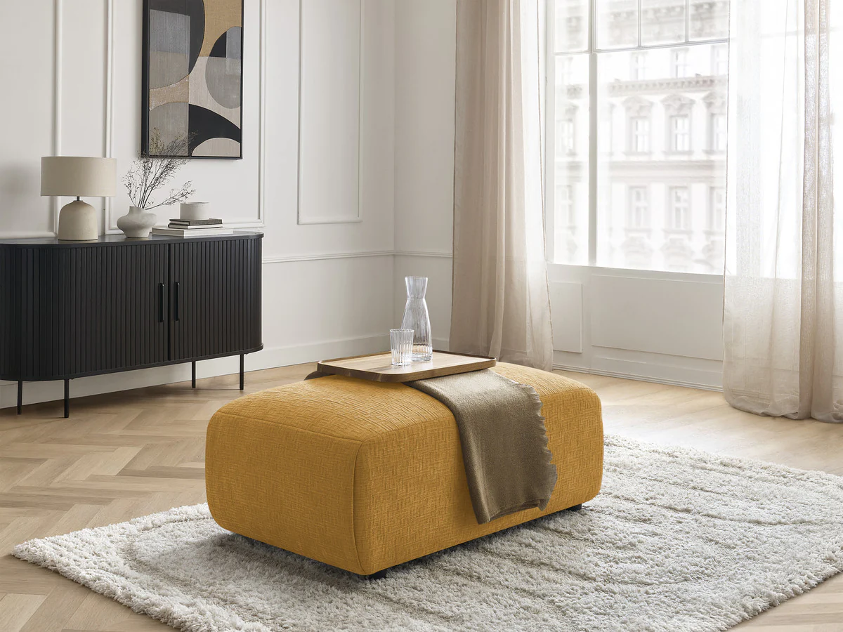 Pouf petit JANA tissu texturé - Image 9