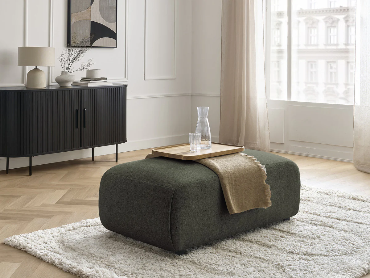 Pouf petit  JANA tissu chiné - Image 15